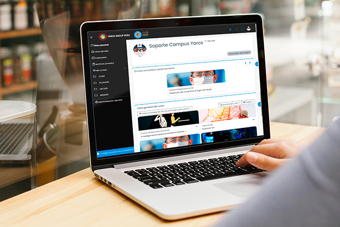 Plataforma virtual de Yaros Group para cursos y capacitaciones en línea