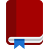 Libro catalogo de cursos color rojo con separador celeste