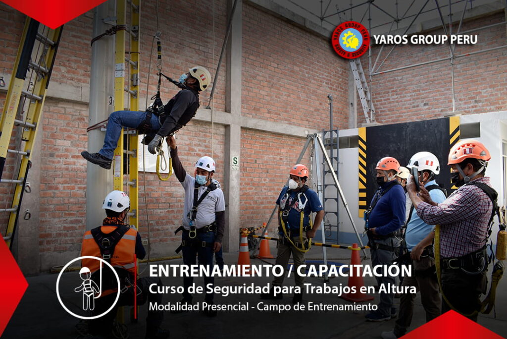 Práctica de rescate y asistencia en trabajos en altura