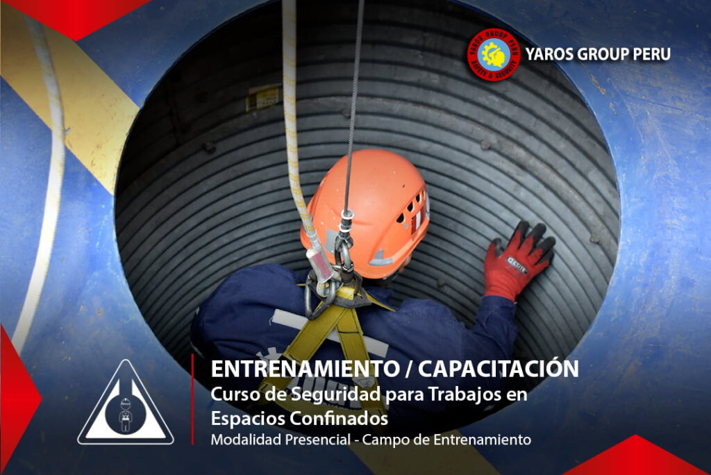 Uso de equipos de protección personal para trabajos en espacios confinados.